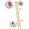 Bauer Ladder Parallel Sectional Ladder, 4' Base Section with Two-Way Shoes, 12"W, 300lb Load Capacity 33314